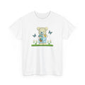 Garden Bear with Butterflies T-Shirt, Cute Bear Shirt, Nature Lover Tee, Botanical Garden Top, Wildlife Animal Unisex Tee
