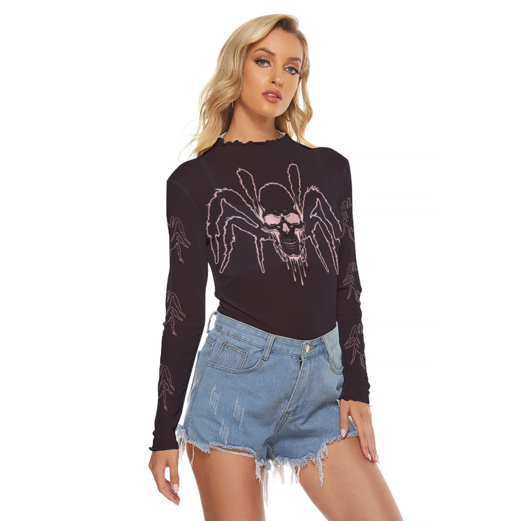 Spider Skull Gothic Mesh Top
