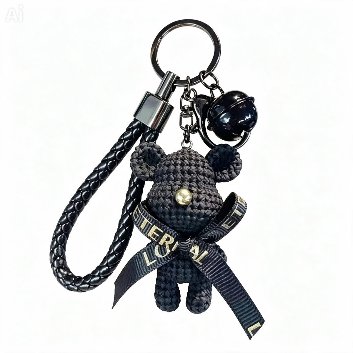Cute Bow Teddy Bear Keychain – Kawaii Bag Charm