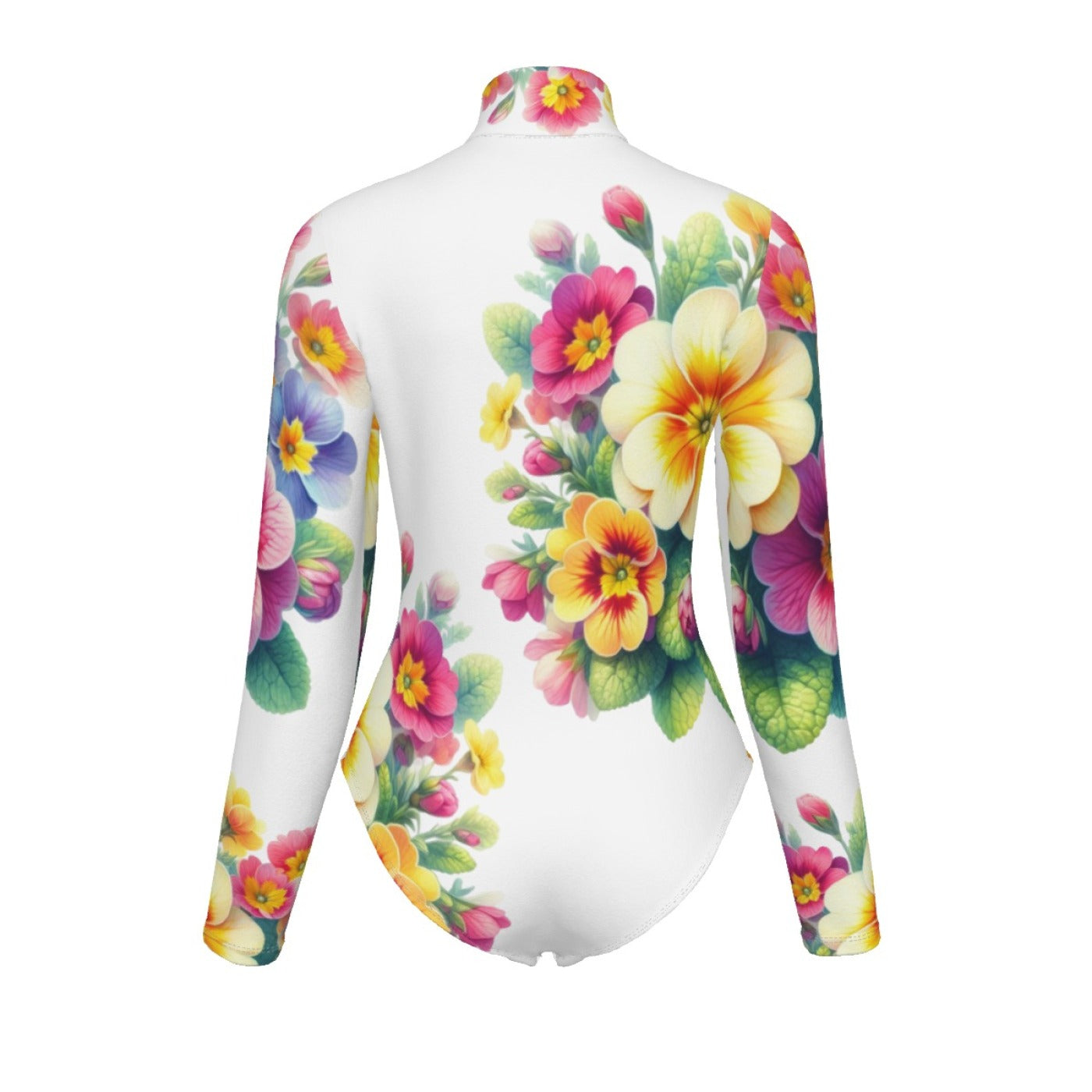 Colorful Floral Turtleneck Bodysuit