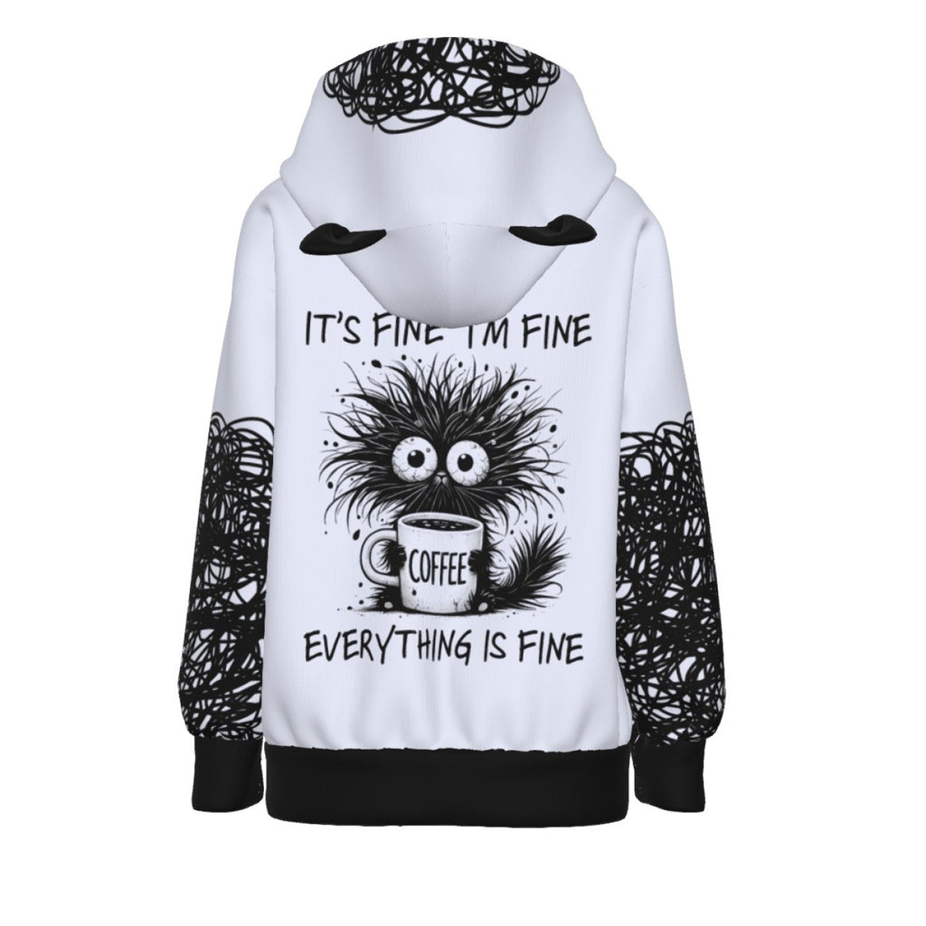 It’s Fine Coffee Cat Ear Hoodie