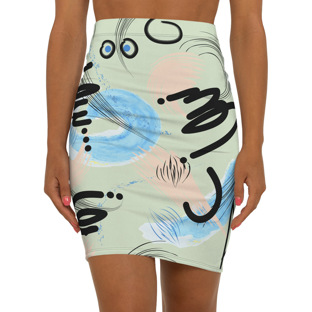 Abstract Art Pencil Skirt