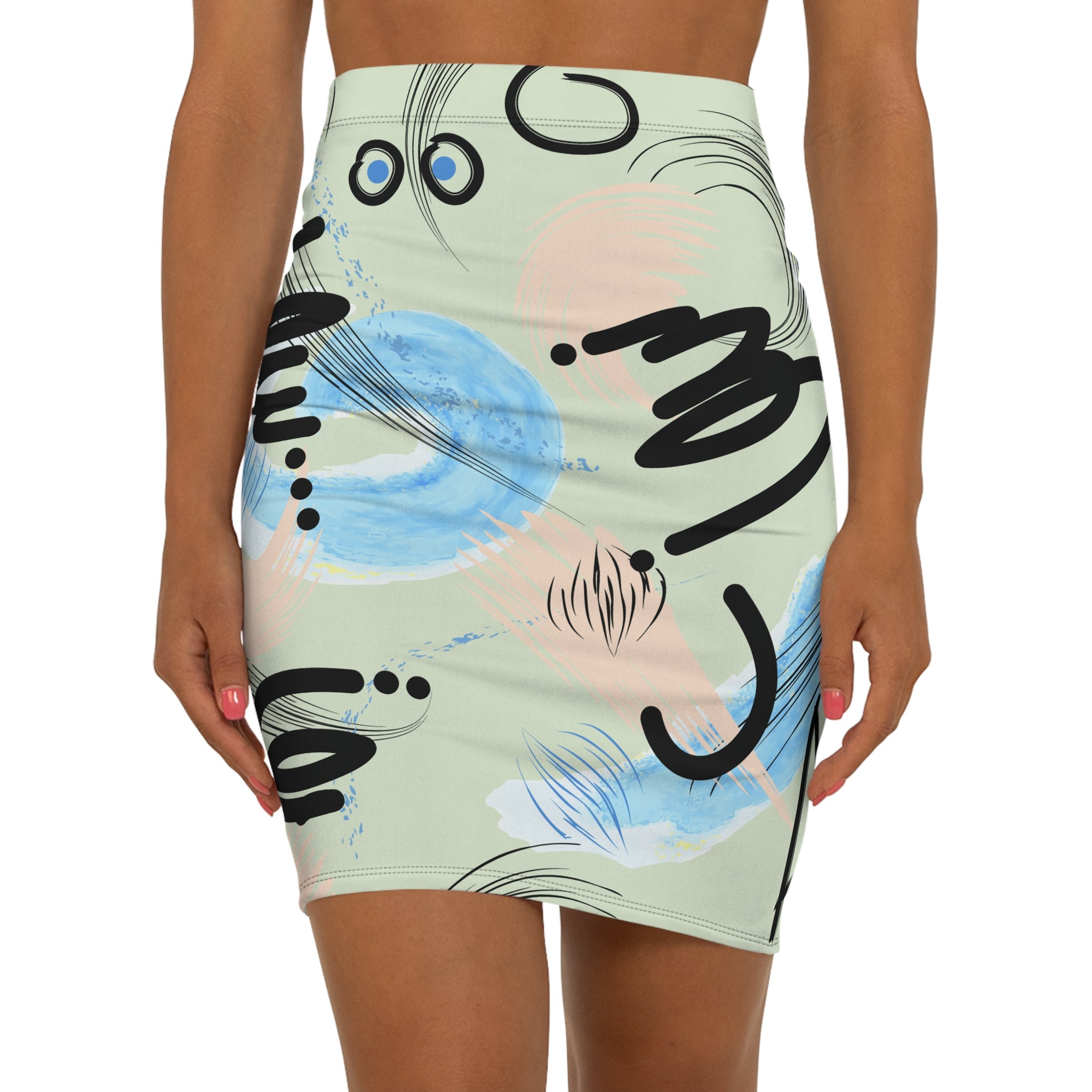 Abstract Art Pencil Skirt