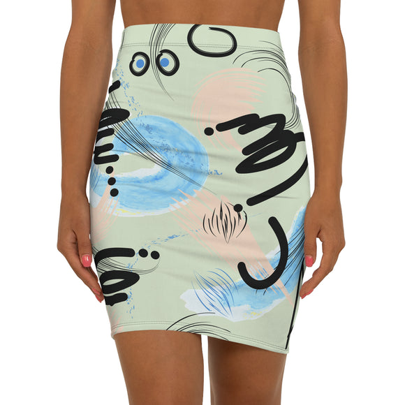 Abstract Art Pencil Skirt