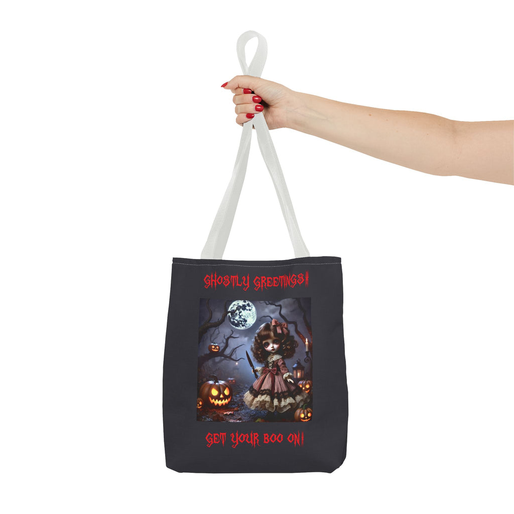 Halloween Doll With a Mix of Scary and Sweet Tote Bag