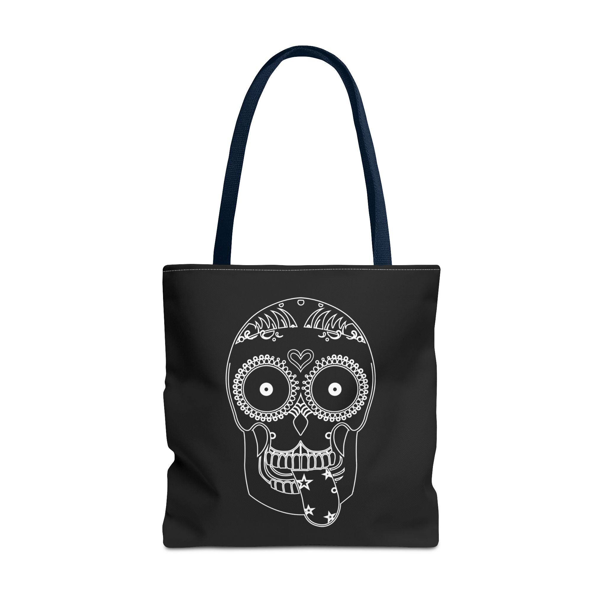 Gothic Skull Tote Bag, Halloween Bag, Spooky Shoulder Bag, Skull and Spider Grocery Tote, Gothic Handbag, Creepy Skull Purse