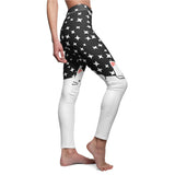 Women's Leggings - Star and Kawaii Cat Print - Cute Cat Yoga Pants - Galaxy Print - Athletic Tights