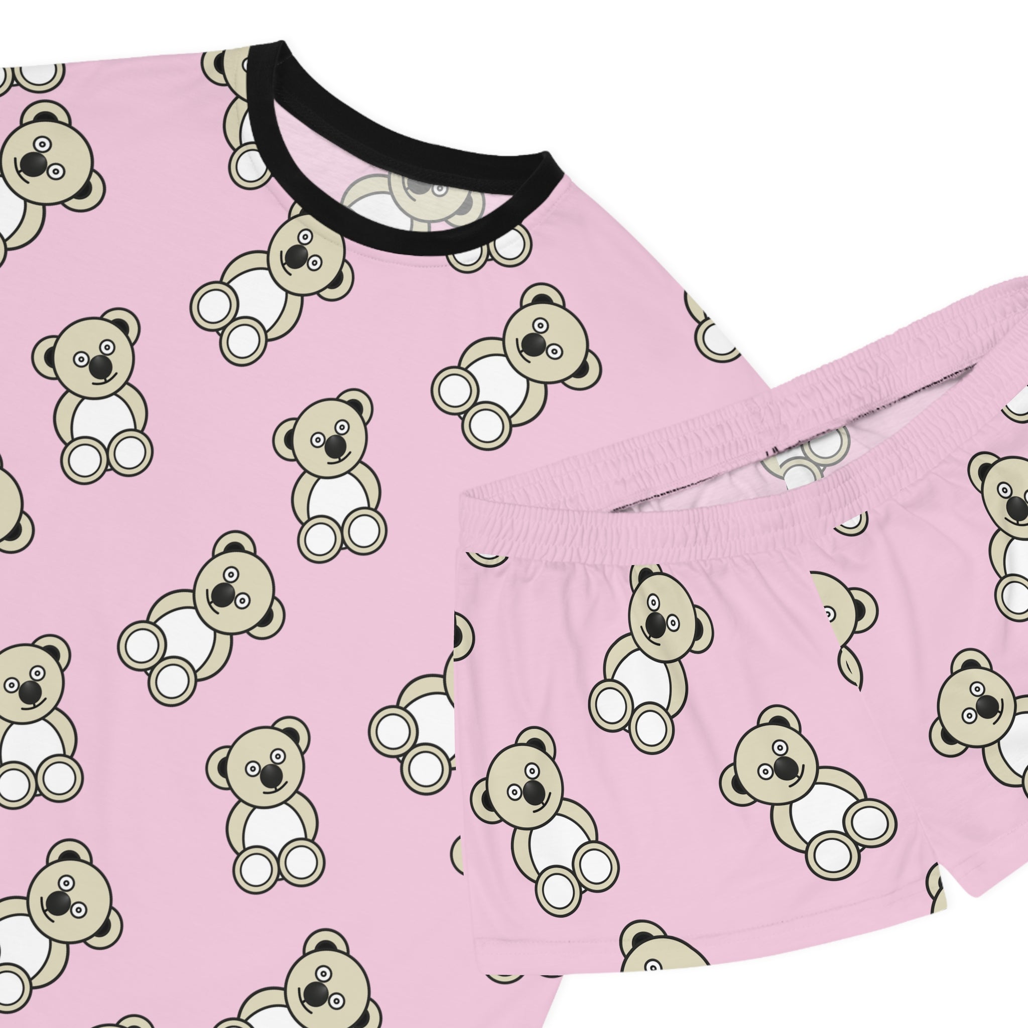 Cute Bears Pajama Set, Women's Sleepwear, Short PJ Set, Matching Pajamas, Lounge Set