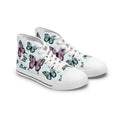 Butterfly High Top Sneakers, Light Blue Women's Shoes, Unique Sneaker Gift, Trendy Tennis Shoes, Custom Sneaker Design, Stylish Fashion