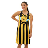 Kawaii Bee Dress - Cute Bee Sundress - Women's Bee Print Dress - Tank Dress