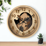 Squirrels in tree heart Wall Clock, Nature Lover Gift, Rustic Home Decor, Unique Wooden Clock, Forest Animal Art, Cute Woodland Design