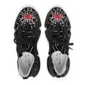 Red and white spiders on a spider's web Mesh Sneakers - Spider Web Women's Sneakers