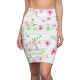 Blooming Grace Floral Skirt - Women's Pencil Skirt - Flower Patterned Skirt