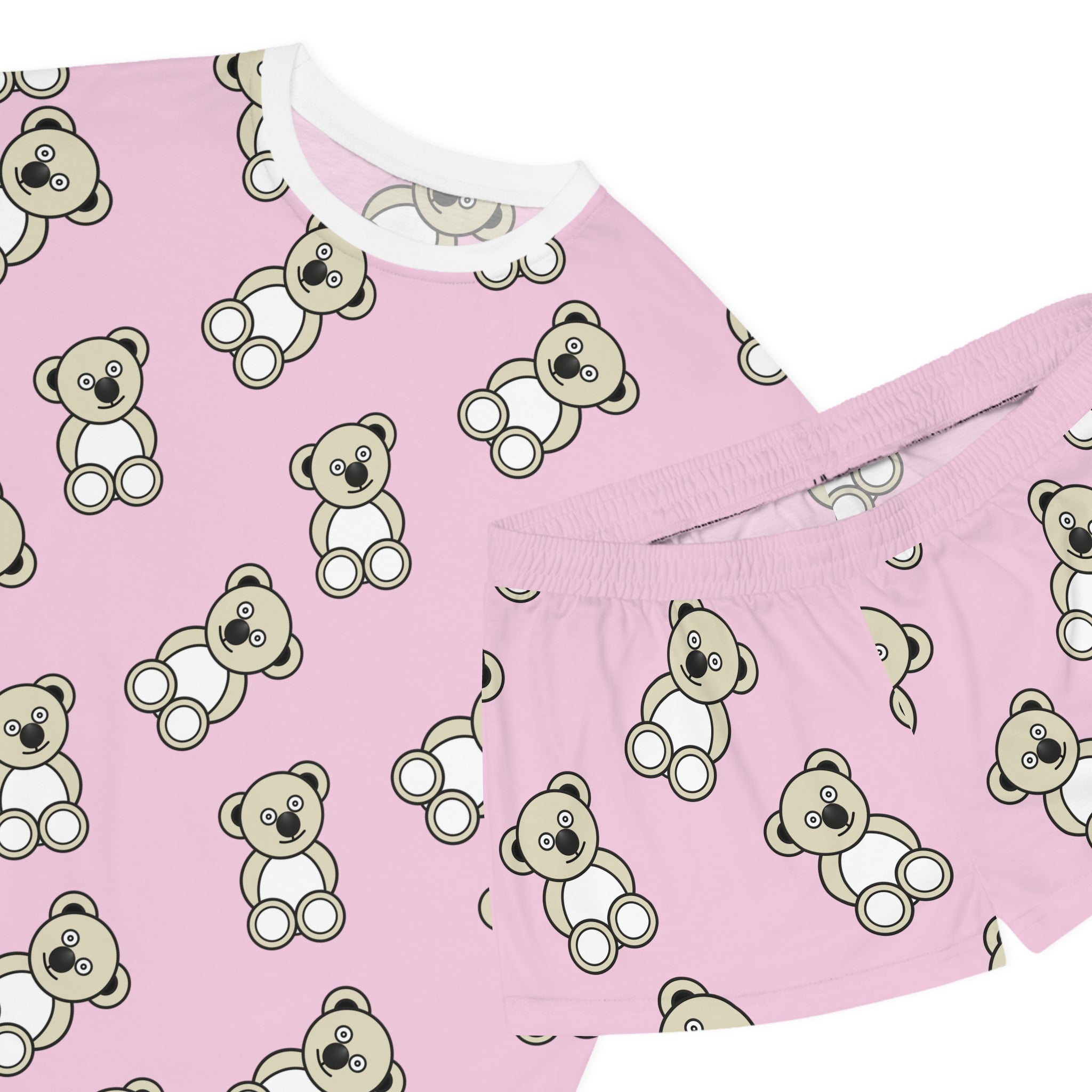 Cute Bears Pajama Set, Women's Sleepwear, Short PJ Set, Matching Pajamas, Lounge Set