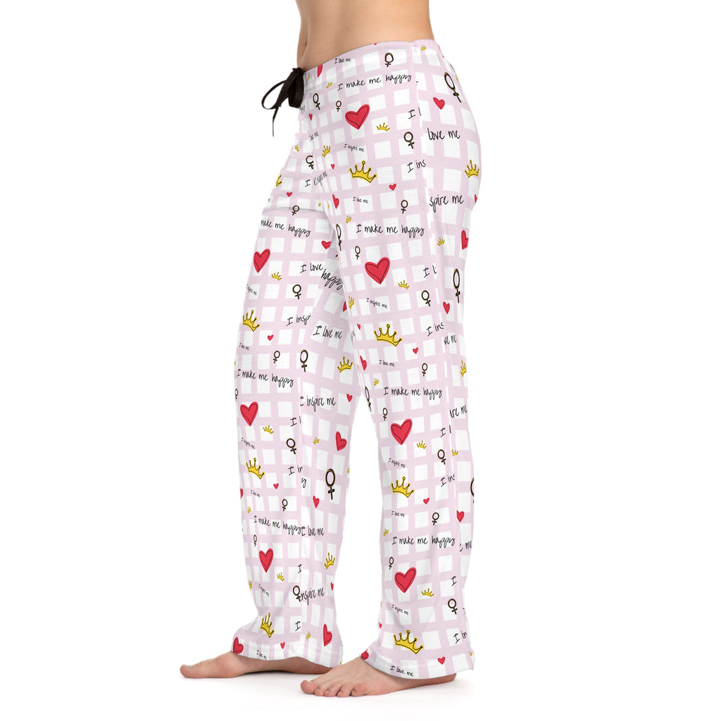 Cozy Hearts & Crowns Women's Pajama Pants