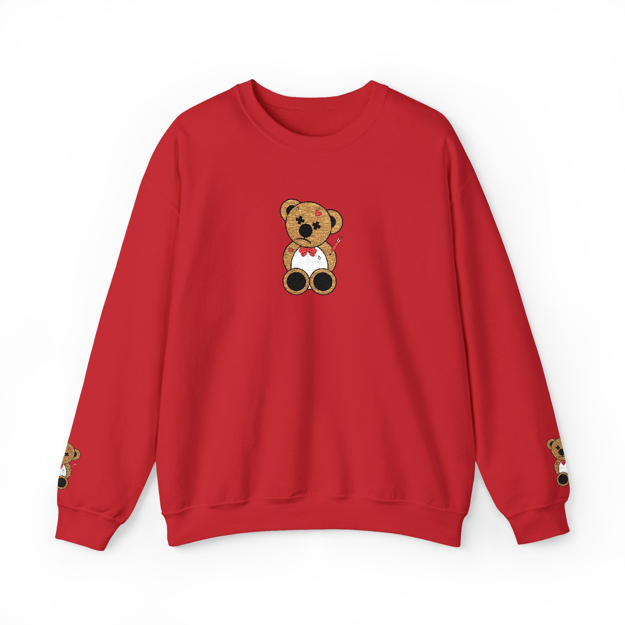 Embroidered Little Teddy Bear Crewneck Sweatshirt