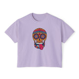 Sugar Skull Boxy Tee - Day of the Dead Women's Shirt