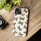 Butterflies Tough Cases, Phone Case, Protective Cover, Butterfly Pattern, Gift for Her, Unique Phone Accessory