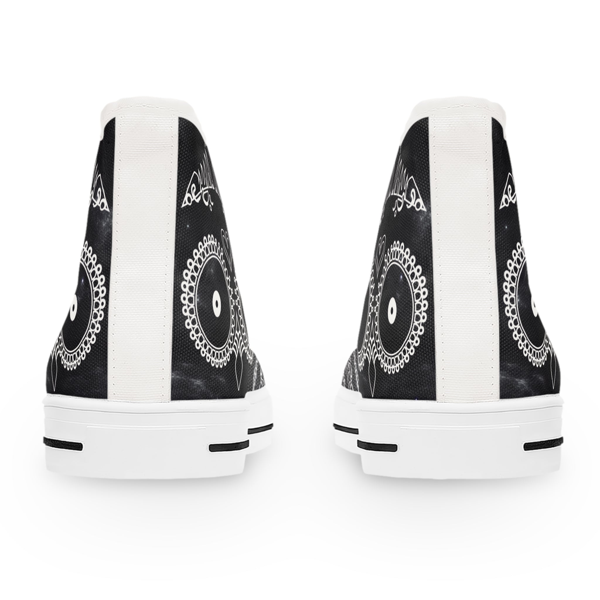 Skulls Women's High Top Sneakers - Gothic Punk Shoes