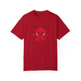 Kawaii Devil Shirt, Cute Demon Garment-Dyed T-shirt, Pastel Grunge Top, Harajuku Inspired Clothing