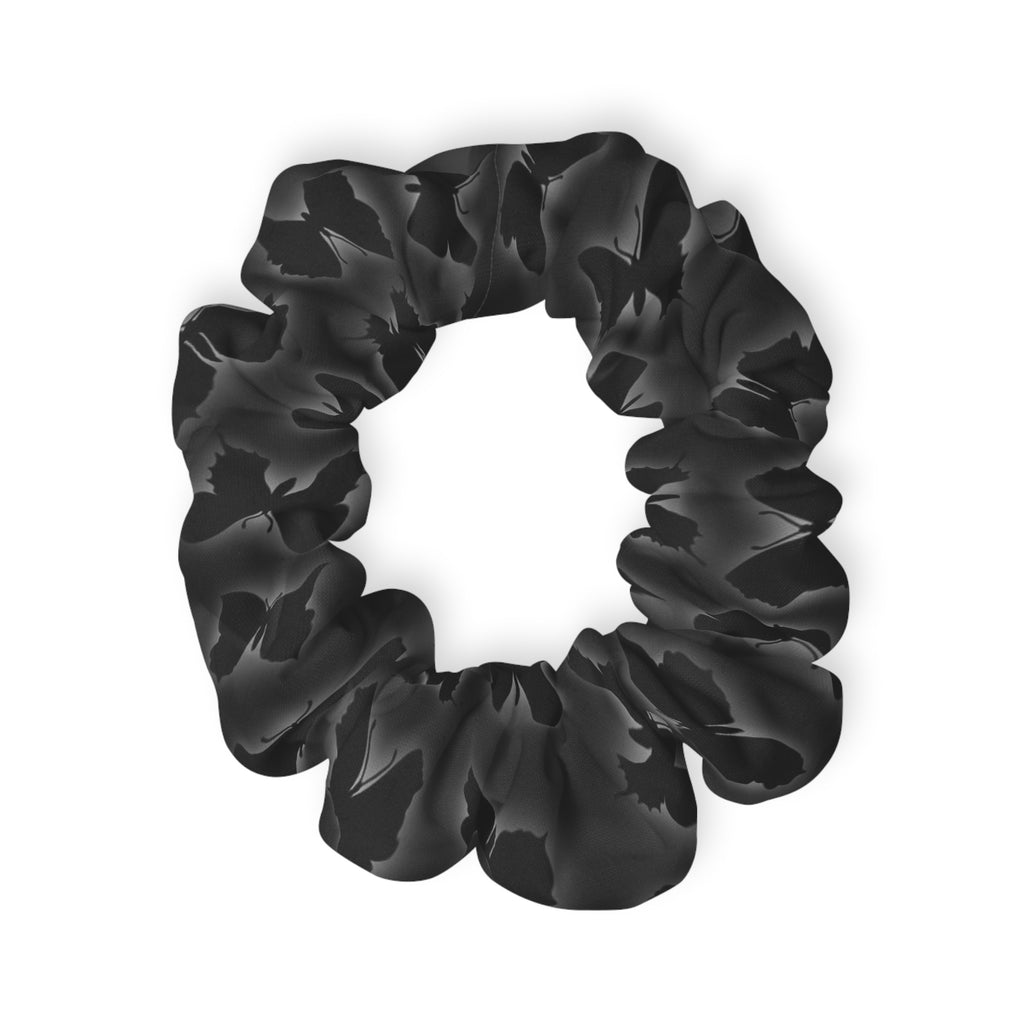 Butterflies Glow Silhouette Scrunchie, Hair Tie, Ponytail Holder, Hair Accessory, Elastic Band, Gift for Her, Butterfly Lover