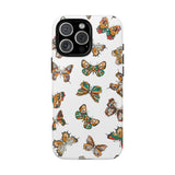 Butterflies Tough Cases, Phone Case, Protective Cover, Butterfly Pattern, Gift for Her, Unique Phone Accessory