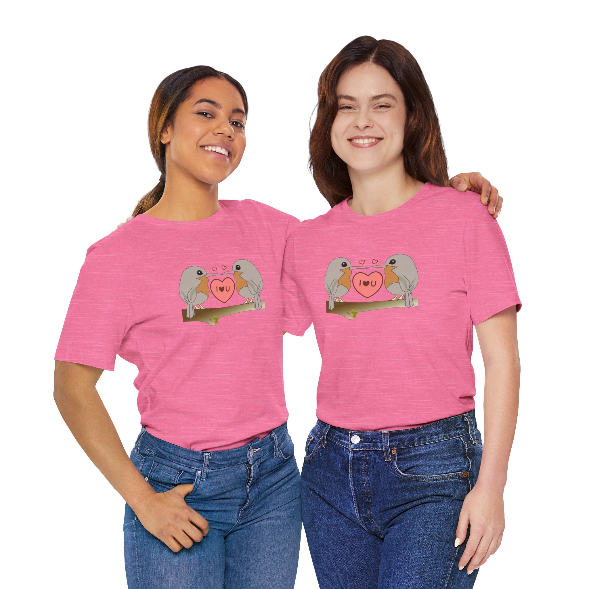 Robins in love Unisex Jersey Short Sleeve Tee