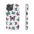 Butterfly Pattern White Background Phone Cases, Protective Cover, Strong Cases, Impact Resistant, Floral Design, Unique Gifts