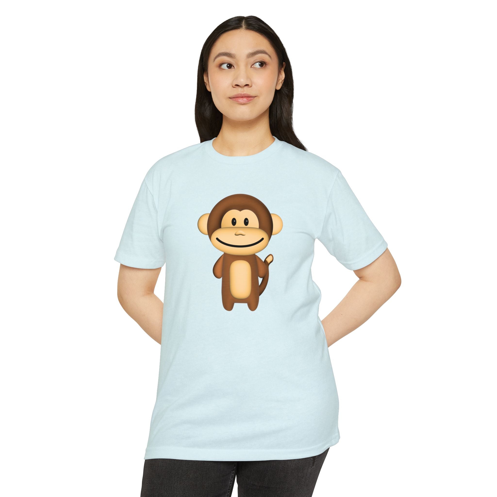 Kawaii Monkey T-shirt - Unisex CVC Jersey