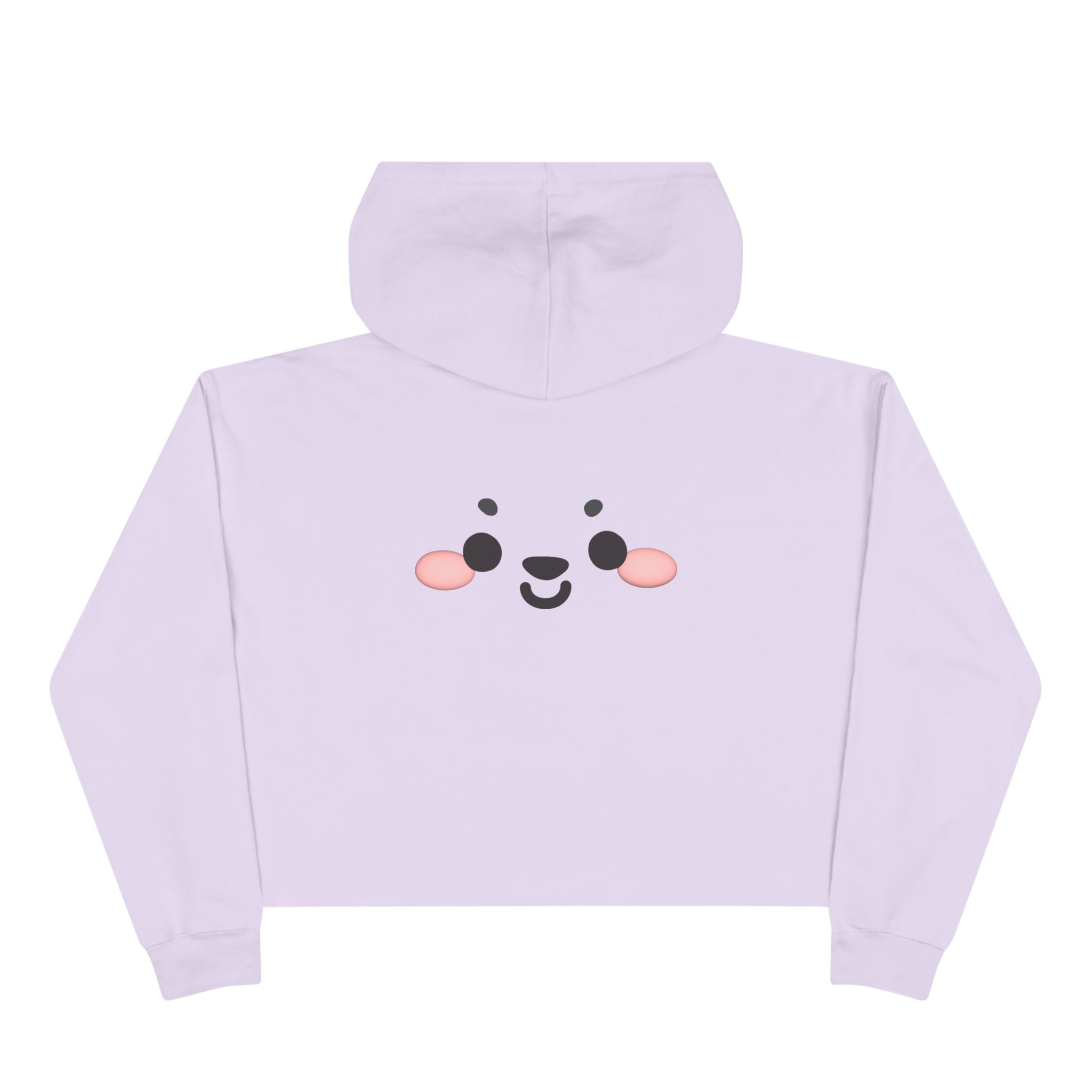 Kawaii Face Crop Hoodie - Cute Anime Sweatshirt, Japanese Style Pullover, Harajuku Fashion Jumper, Graphic Print Cropped Hoody, Pastel Anime