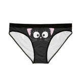 Kawaii Black Cat Face Women's Underwear — Cute Kitty Briefs