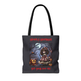 Halloween Doll With a Mix of Scary and Sweet Tote Bag