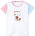 Cat Boba Tea Bubble Tea Anime Kawaii Neko Women's Sports Jersey - Cute Kitty Athletic Shirt, Workout Top, Fitness Apparel, Japanese Manga