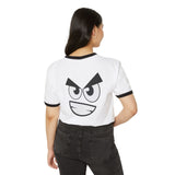 Sinister Smirk Ringer Tee - Evil Grin Goth T-Shirt