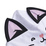 Cat Ear Zip Hoodie – Kawaii Star Print Jacket with Paw Pockets