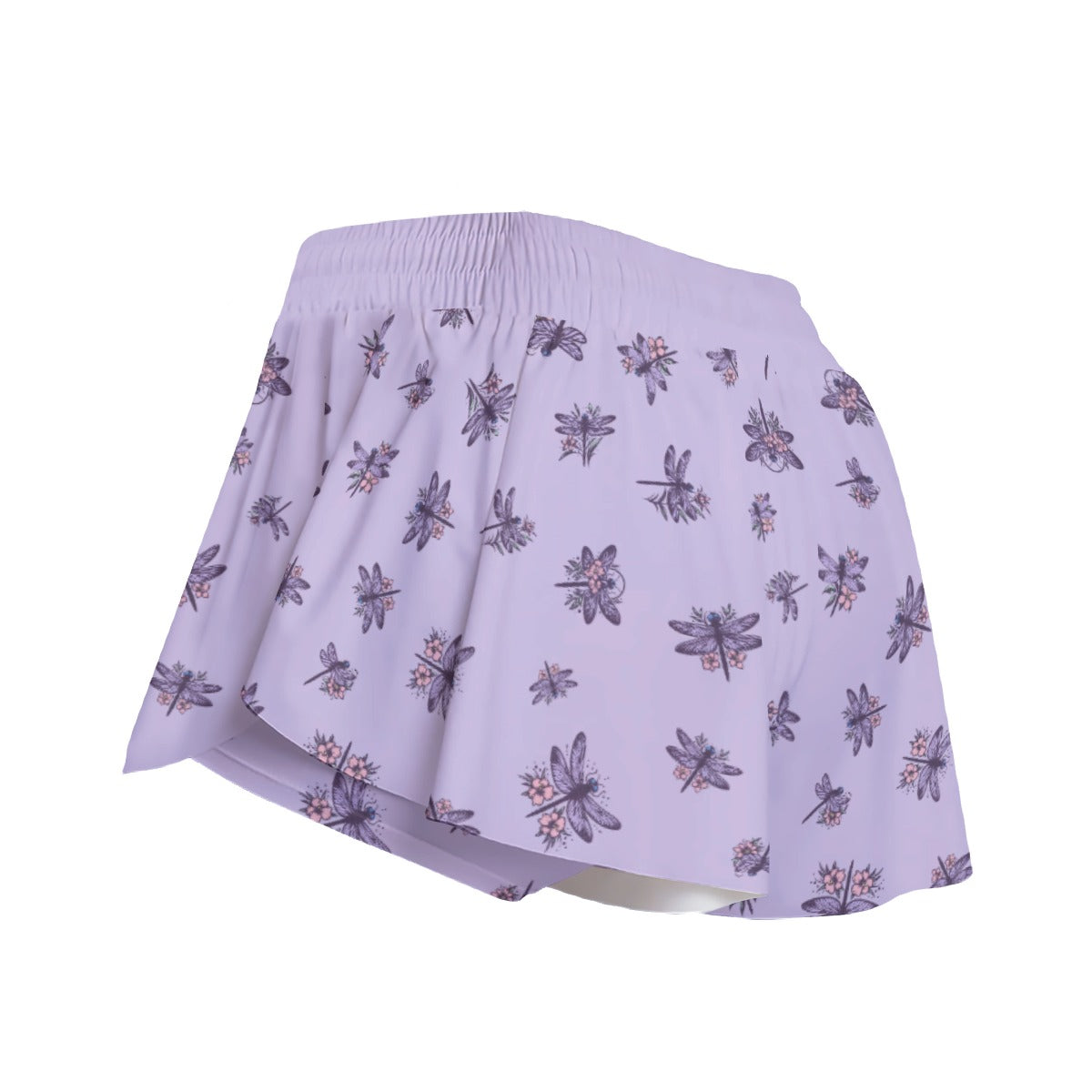 Purple Dragonfly Athletic Skort – Tennis Skirt with Built-In Shorts and Pockets