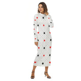Kawaii Heaven Women's Sexy Close-Fitting Hip Dress with Zipper | Queen of Cards Maxi Dress
