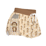 Monkey Print Sports Skort – Women’s Cute Active Skirt with Pockets