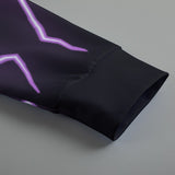 Kawaii Heaven Purple Lightning Heart Gothic Graphic Pullover Hoodie