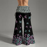 Butterfly Wide Leg Pants – High Waist Flowy Boho Trousers