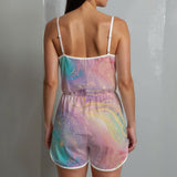 Pastel Galaxy Romper – Backless Summer Lounge Playsuit