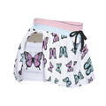 Kawaii Heaven Women's Pastel Butterfly Print Sport Skorts with Pockets