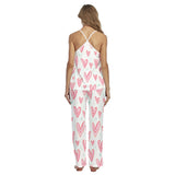Kawaii Heaven Women's Heart Print Cami Pajamas Set | Soft Comfortable Sleepwear