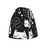 Mystic Meow Women's Sports Shorts - Polyester & Spandex Blend for All-Day Comfort