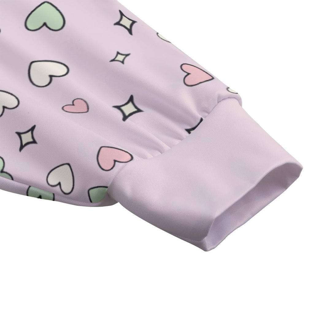 Matcha Reading Cat Ear Zip-Up Hoodie