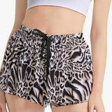 Kawaii Heaven Women's Leopard Print Skorts with Pockets - Sporty Skirt Shorts with Inner Legging, Microfiber Athletic Skort