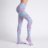 Cute Pastel Bear & Heart Tights – Soft Stretch Kawaii Style Legwear