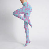 Cute Pastel Bear & Heart Tights – Soft Stretch Kawaii Style Legwear