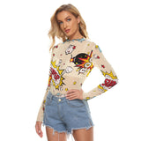 Kawaii Heaven Women's Long Sleeve Mesh T-Shirt - Sexy Comic Graphic Print