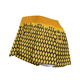 Women's Bee Honeycomb Print Sport Skort with Pockets - Soft Microfiber Active Skort